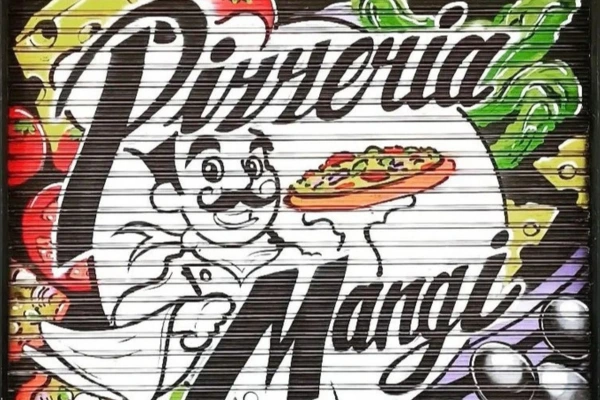 graffiti para pizzería